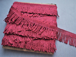 Franjuri poliester 6cm/11m rosu zmeuriu