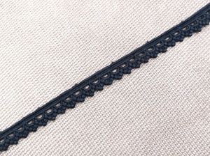 Dantela bumbac cod10574A, 13mm/15m, negru - Img 1