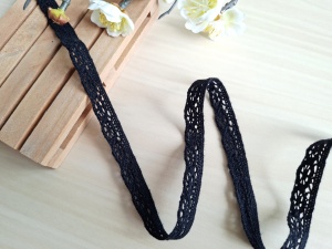 Dantela bumbac codL, 10mm/10m, neagra