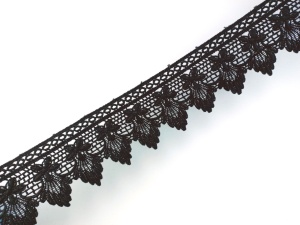 * Dantela bumbac codN, 55mm/14.5m, negru