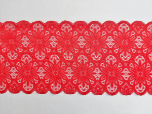 Dantela elastica rosie 18cm/10m, cod8041 - Img 2