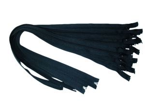 Fermoare detasabile #5 nylon 50,55,60,65,70,75,85,90,100,120,150,200cm negru / 10 buc