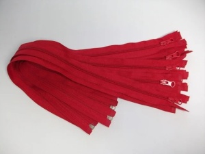 Fermoare detasabile #5 nylon 50,60,75,80,90 rosu cod148 / 10 buc