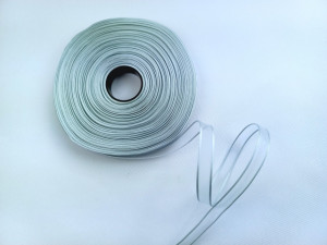 Panglica organza 10 mm - gri deschis