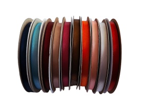 * Set B - panglici satinate ambele fete 6 mm - 10buc (bleumarin, bleu, visiniu, roz prafuit, ciclam, maro, portocaliu, roz, alb, rosu))