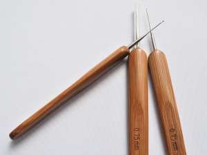 Ac croseta cu maner bambus 0.75mm - 12 buc.