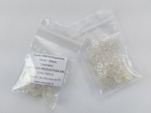 Capse imbracaminte plastic transparente 10mm - 50 perechi