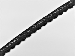 Dantela bumbac cod B, 20mm/10m, neagra