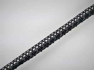 Dantela bumbac codP, 17mm/10m, neagra - Img 2