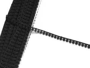 *Dantela poliester 1.2cm/20m neagra, cod61122 - Img 2
