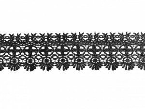 *Dantela poliester 7cm/20m neagra, cod61118 - Img 2