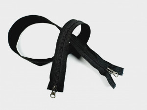 Fermoare detasabile #5 nylon, doua cursoare 70,80,90 cm negru / 10 buc