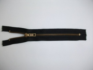 Fermoare fixe #5 metal 20 cm negre cu dinti auriu arhaic