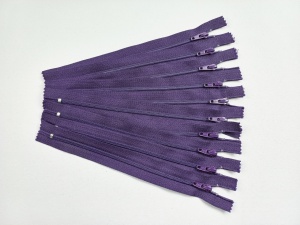 Fermoare fusta #3 - 19 cm mov inchis - 10buc.