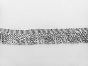 Franjuri poliester 5.8cm/11m argintiu - Img 2