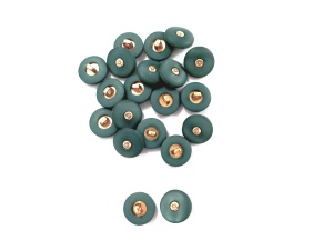 Nasturi mici verde cu auriu 14mm (M24) - 100buc.