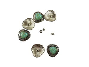 ACCESORIU MAROCHINARIE COD2505, CU SURUB - turcoaz, 10buc.