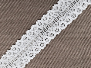 Dantela bumbac cod K, 45mm/10m, alba