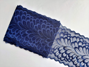 Dantela elastica bleumarin 18cm/10m, cod8020 - Img 1