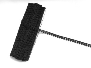 *Dantela poliester 1.2cm/20m neagra, cod61122
