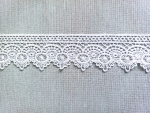 *Dantela poliester 5 cm alba, cod61111