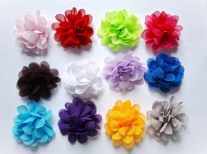 Flori textile color SET 2, Ø50mm, 12buc.