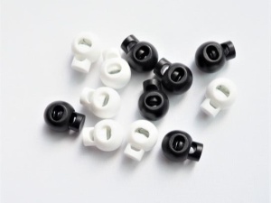 Opritori plastic snur (sferic) - 200buc albi si negri