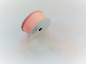 Panglica organza 41 mm somon