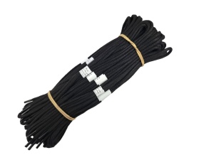 Sireturi cerate groase 3mm, 70cm ,90cm - negre - Img 1