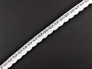 Dantela bumbac cod B, 20mm/10m, alba