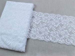 Dantela elastica alba 15cm/10m, cod301 - Img 1