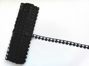 *Dantela poliester 1.5 cm neagra, cod61113