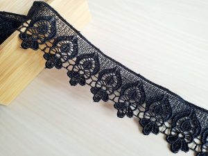 *Dantela poliester 5 cm neagra, cod61000 - Img 2