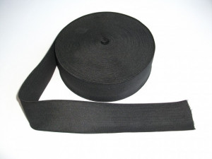 Elastic lat 80 mm alb si negru