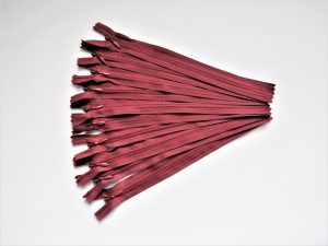 Fermoare ascunse 20 cm visiniu marsala, cod178