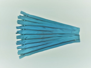 Fermoare fusta #3 - 25 cm turcoaz - 10buc