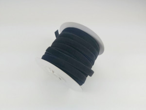 Banda catifea elastica 10mm - neagra - 25yds