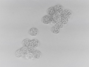 Capse imbracaminte plastic transparente 13mm - 50 perechi - Img 2