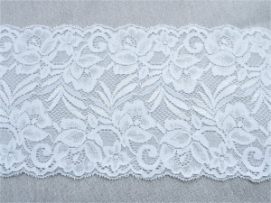 Dantela elastica alba 15cm/10m, cod301 - Img 2