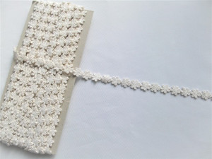 *Dantela poliester 1.4 cm, cod4824 - ivoire - Img 1