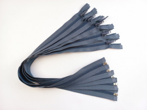 Fermoare detasabile #5 nylon 50,60,70,75,80,90 gri cod311 / 10 buc