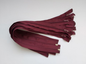 Fermoare detasabile #5 nylon 50,60,70,75,80,90 visiniu cod179 / 10 buc