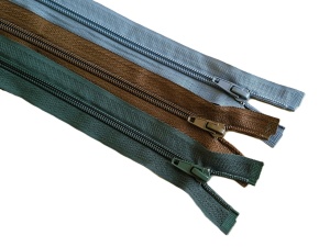 Fermoare detasabile nylon #5, verde inchis, maro deschis, gri deschis / 10buc.