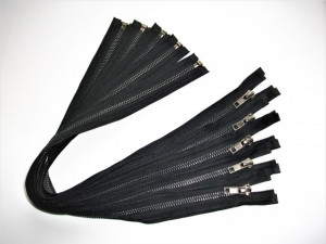 Fermoare metalice detasabile #5 negre cu dinti negrii 50,60,70,75,80,90 cm