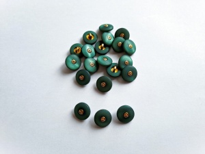 Nasturi mici verde cu auriu 14mm (M24) - Img 2