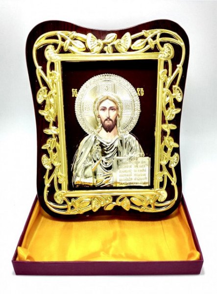 Icoana cadou Iisus Hristos Binecuvantand lumea