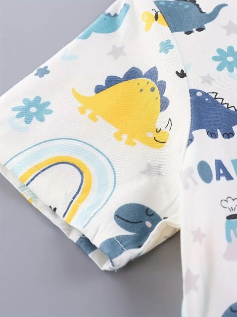 Costumas de vara pentru baietei - Colored dino - 2 | YEO