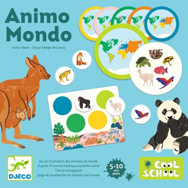 Joc educativ Loto Animo mondo, Djeco - 3 | YEO