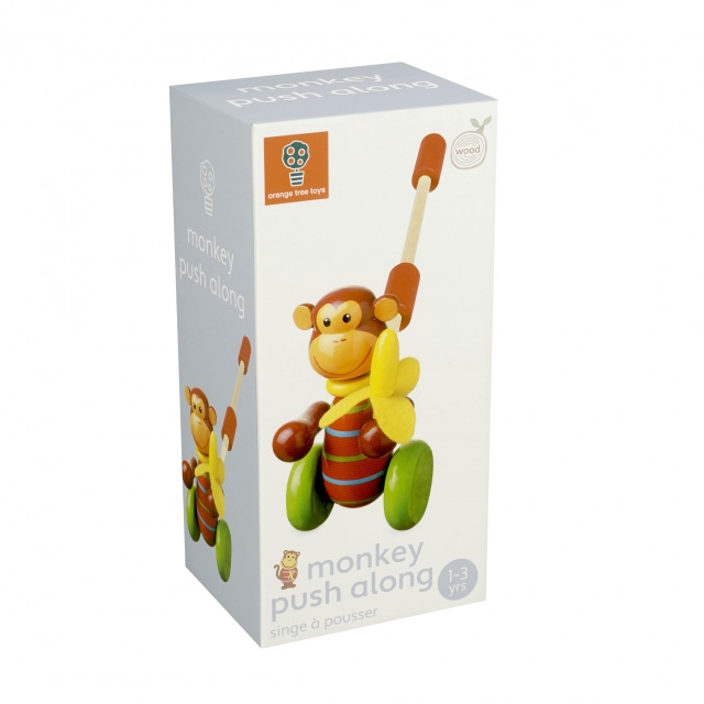 Jucarie de impins maimutica, Orange Tree Toys - 3 | YEO