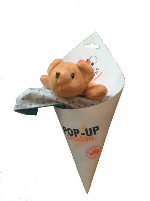 Jucarie din textil pentru bebe, elefant pop-up, Egmont Toys - 1 | YEO